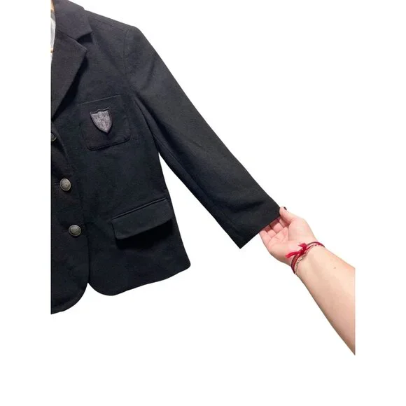 Banana Republic Wool Blazer Black Size 8 Y2K